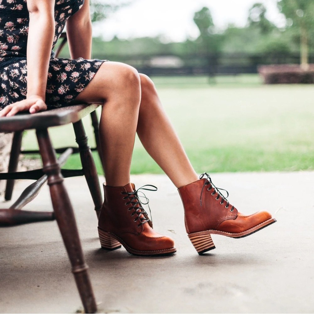 Red Wing Clara Heeled Boot in Oro Legacy Leather